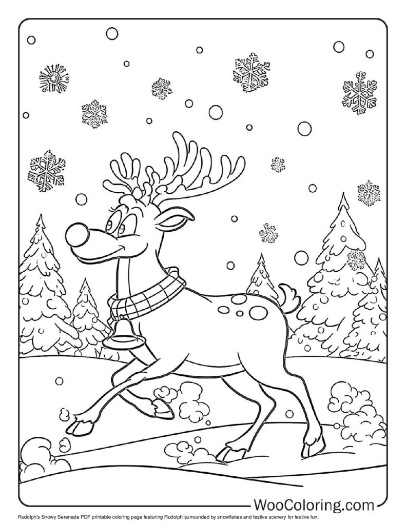 100  Rudolph coloring pages  Free PDF To Print  - 11