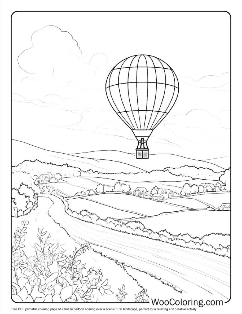 100  Hot Air Balloon coloring pages  Free PDF To Print  - 65