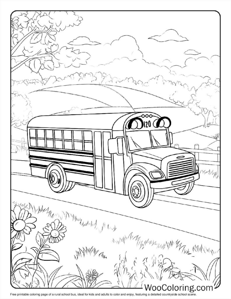 100  School Bus coloring pages  Free PDF To Print  - 34