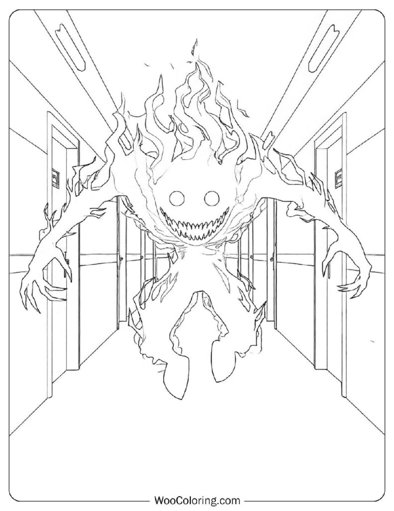 Rush Roblox Character as a Speed Demon Ghost from the DOORS Horror Game