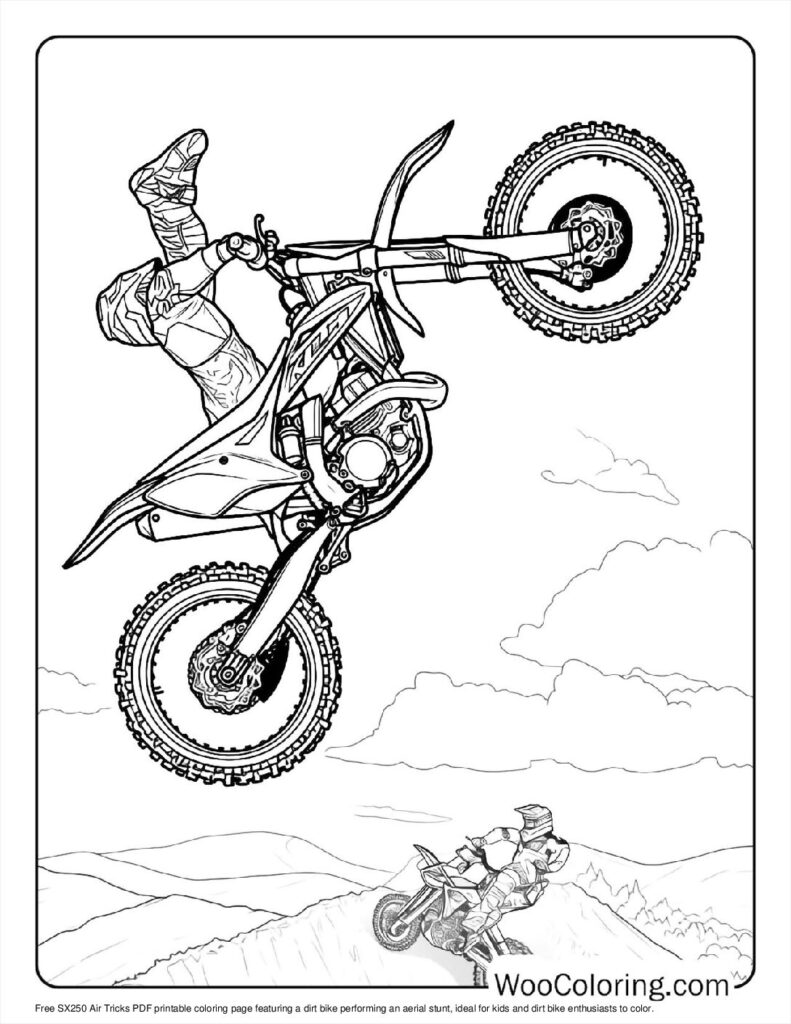 100  Dirt Bike coloring pages  Free PDF To Print  - 93