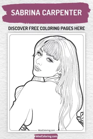 Sabrina Carpenter coloring pages designs for kids
