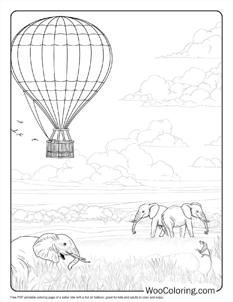 100  Hot Air Balloon coloring pages  Free PDF To Print  - 20