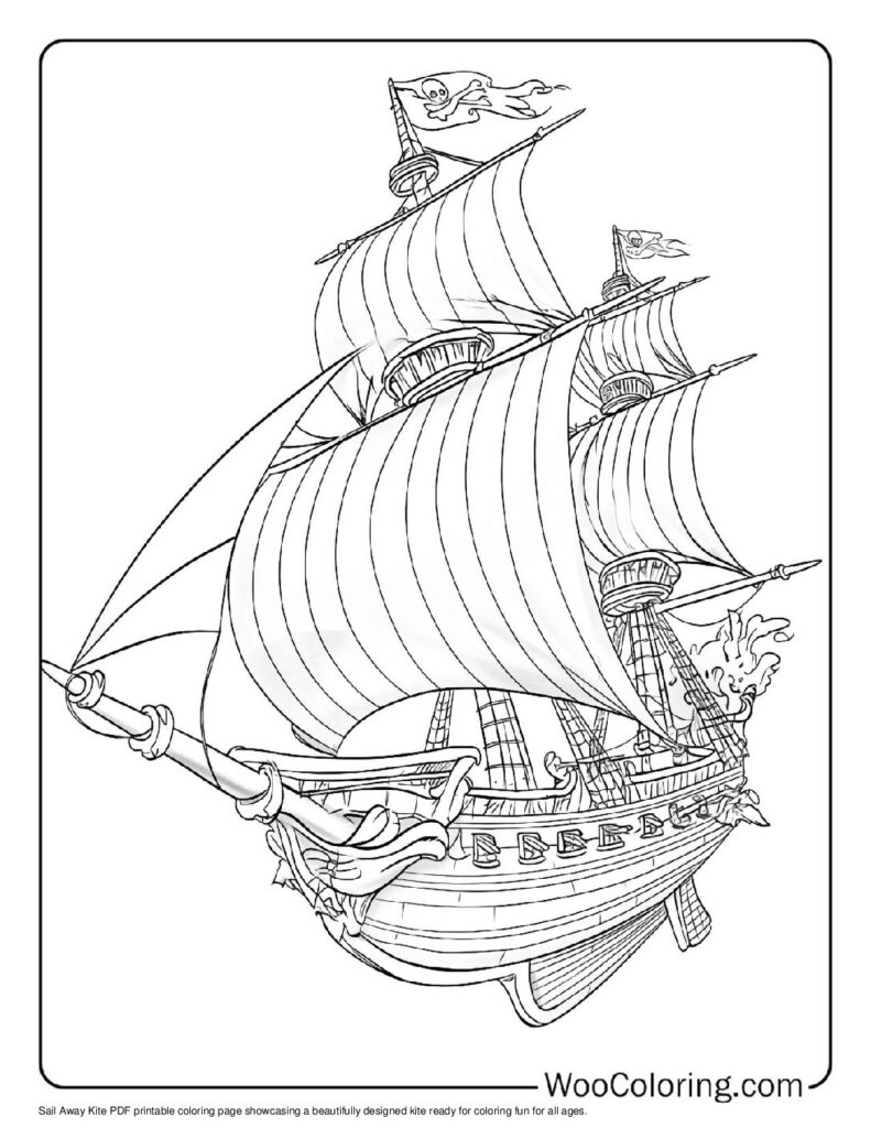 100  Kite coloring pages  Free PDF To Print  - 44