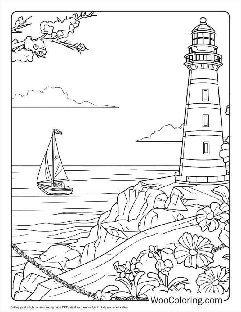 100 Lighthouse coloring pages Free PDF To Print - 30