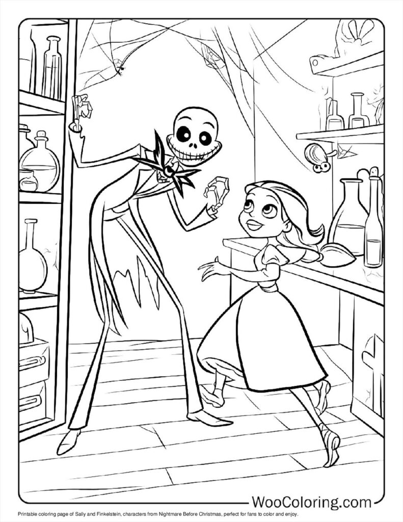 100  Nightmare Before Christmas coloring pages  Free PDF To Print  - 51