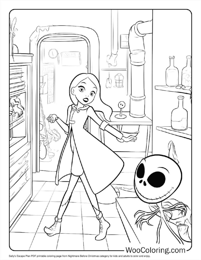 100  Nightmare Before Christmas coloring pages  Free PDF To Print  - 37