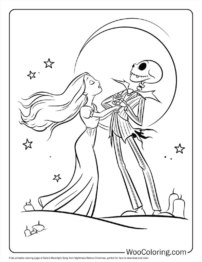 100  Nightmare Before Christmas coloring pages  Free PDF To Print  - 57