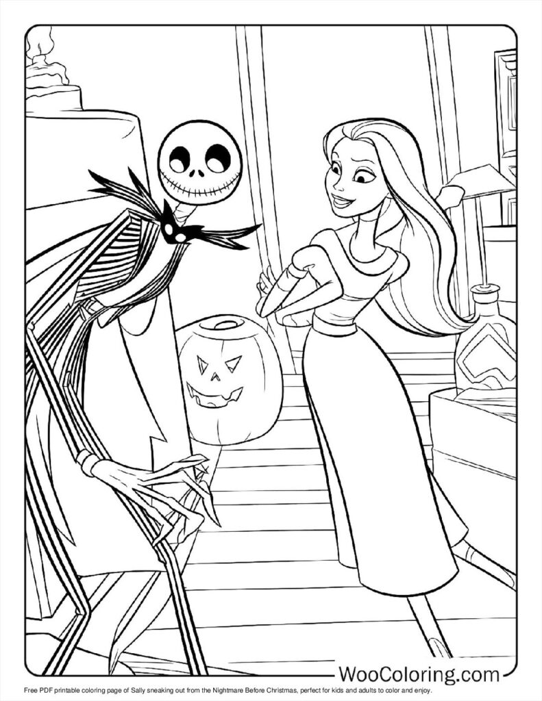 100  Nightmare Before Christmas coloring pages  Free PDF To Print  - 55