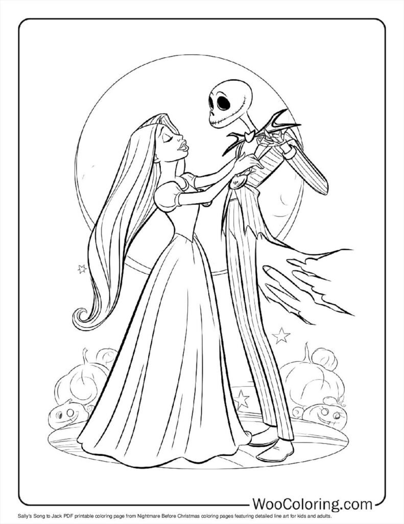 100  Nightmare Before Christmas coloring pages  Free PDF To Print  - 93