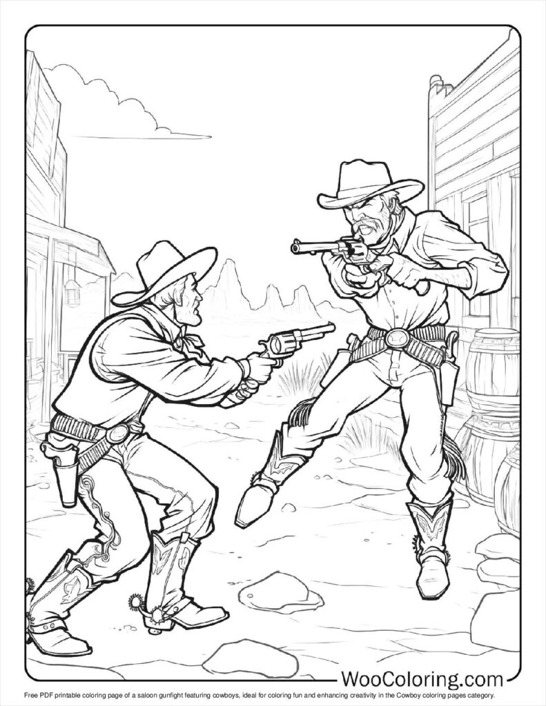 100  Cowboy coloring pages  Free PDF To Print  - 54
