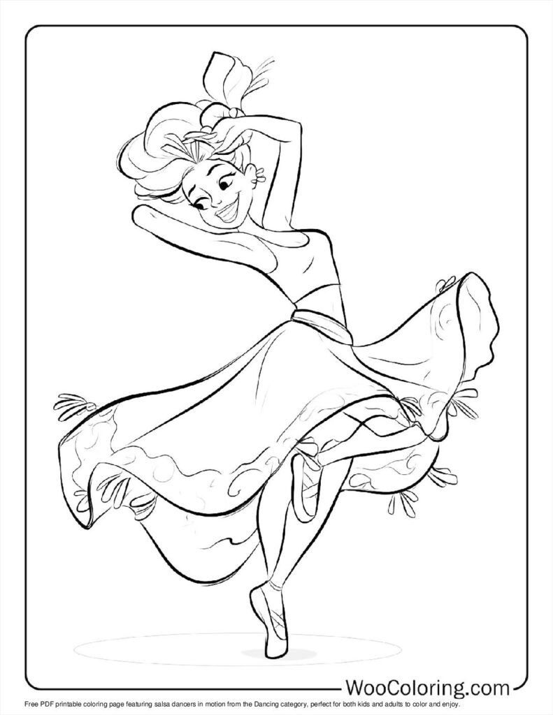 100  Dancing coloring pages  Free PDF To Print  - 60