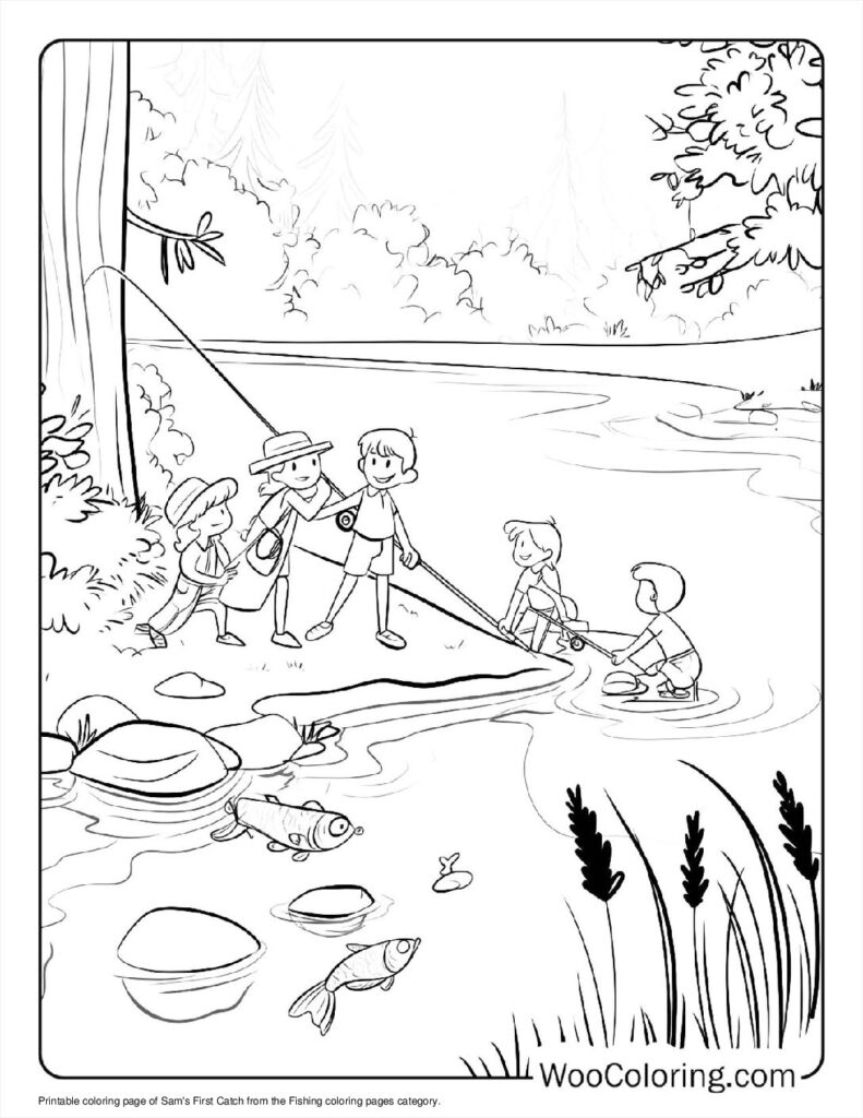 100  Fishing coloring pages  Free PDF To Print  - 95