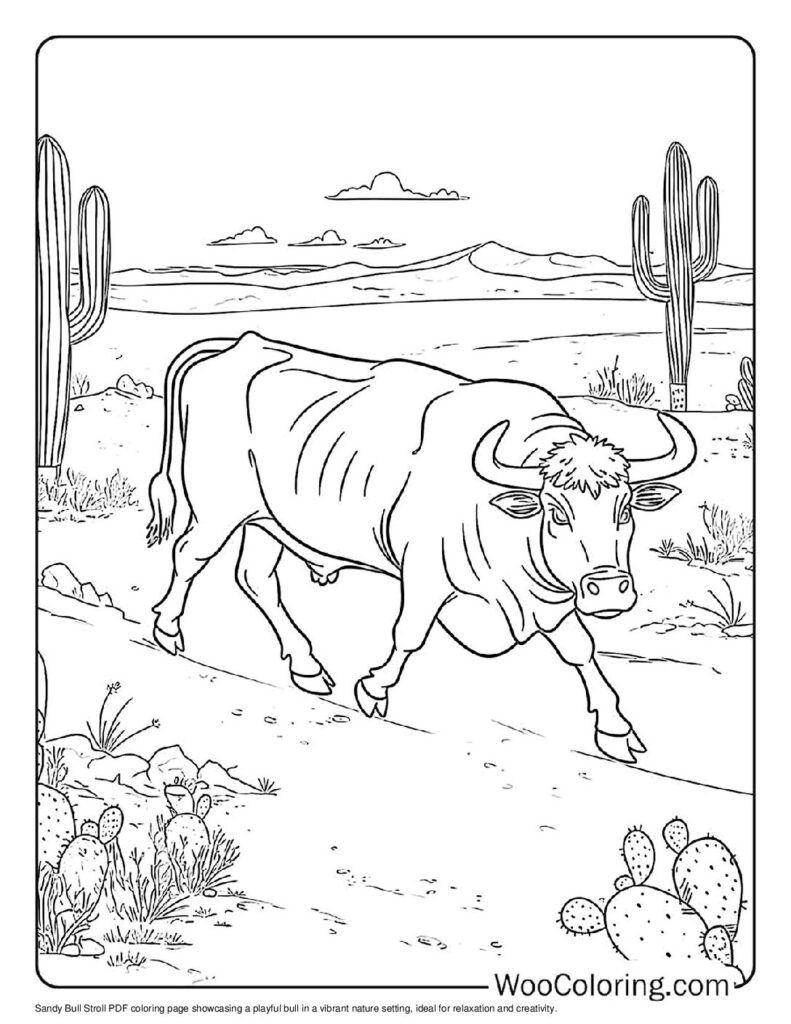 100  Bull coloring pages  Free PDF To Print  - 26