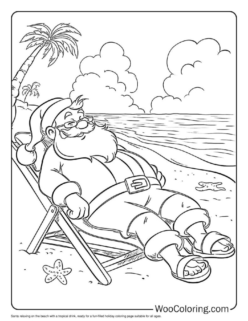 100  Santa coloring pages  Free PDF To Print  - 6