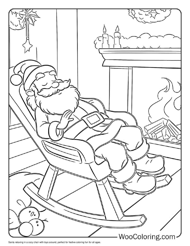 100  Santa coloring pages  Free PDF To Print  - 16