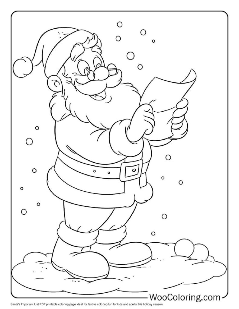 100  Santa coloring pages  Free PDF To Print  - 7