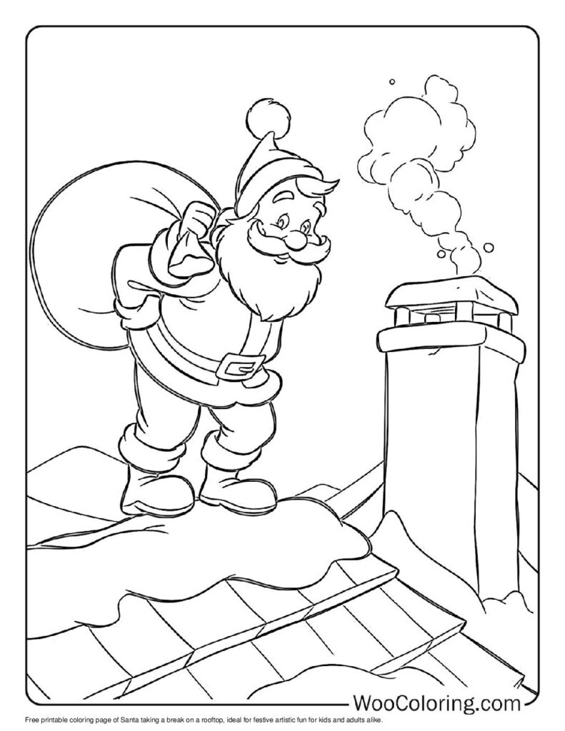 100  Santa coloring pages  Free PDF To Print  - 60