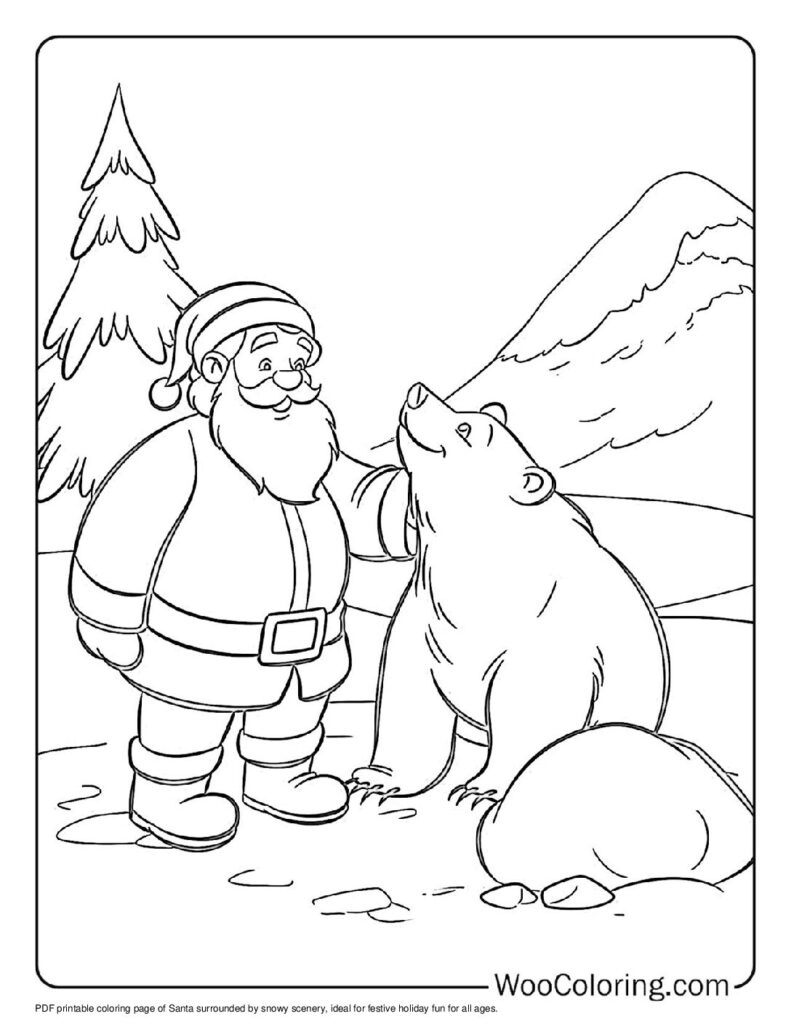 100  Santa coloring pages  Free PDF To Print  - 50