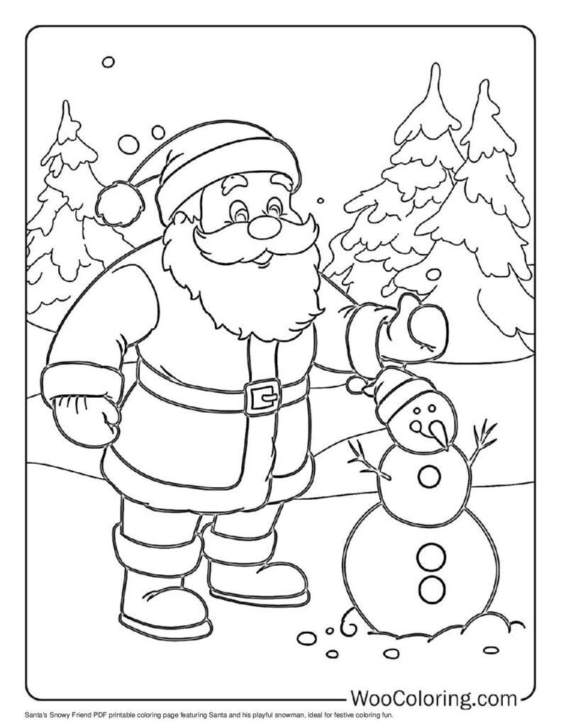 100  Santa coloring pages  Free PDF To Print  - 87