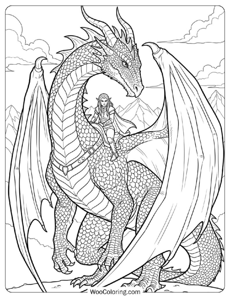 58 Dragon Coloring Pages (Free PDF To Print) | Woo Coloring