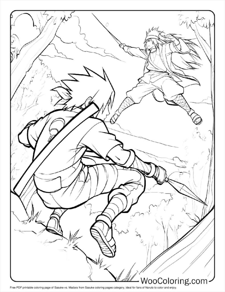 100  Sasuke coloring pages  Free PDF To Print  - 70