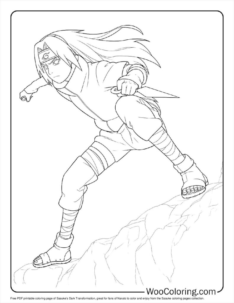 100  Sasuke coloring pages  Free PDF To Print  - 11