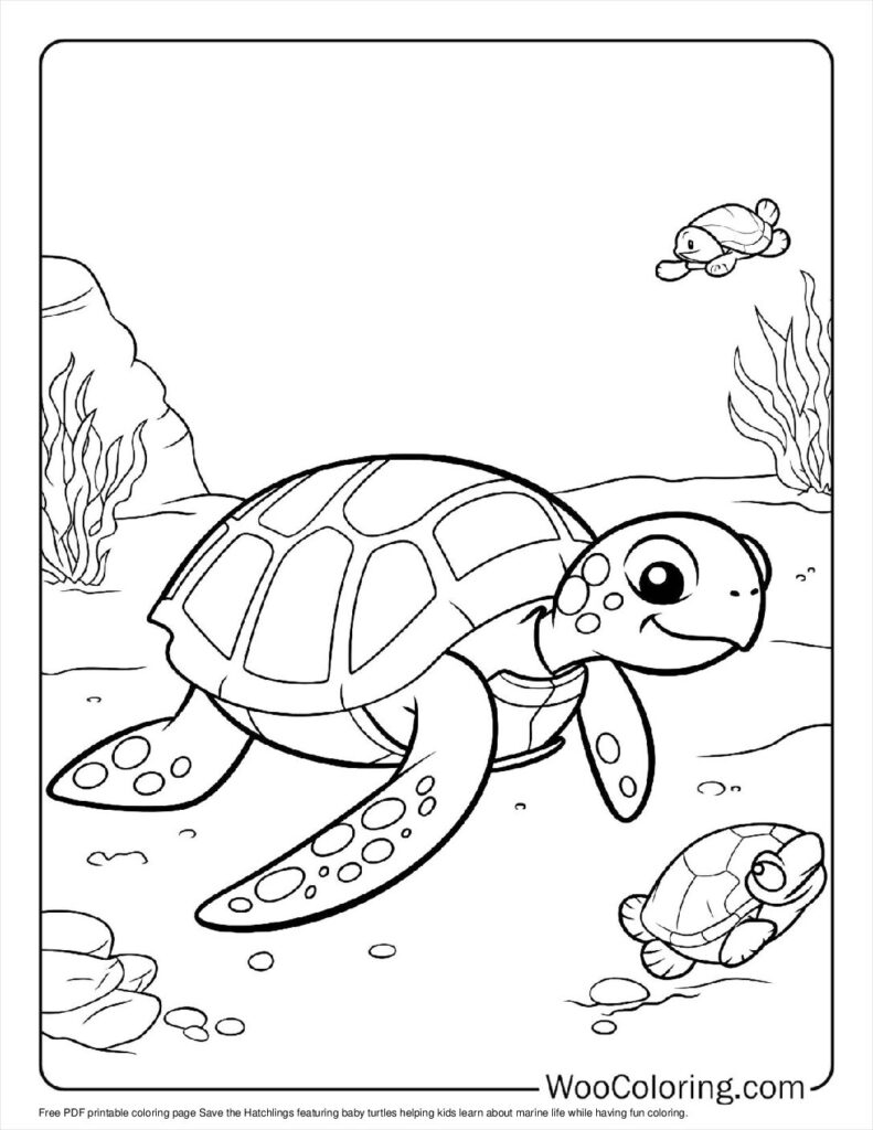 100  Turtle coloring pages  Free PDF To Print  - 24