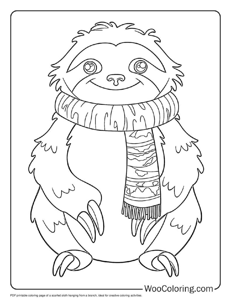 100  Sloth coloring pages  Free PDF To Print  - 63