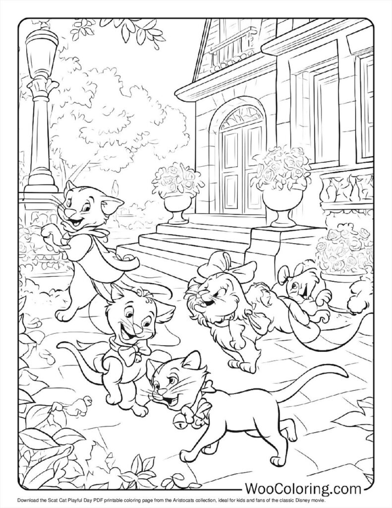 Scat Cat Playful Day To Color