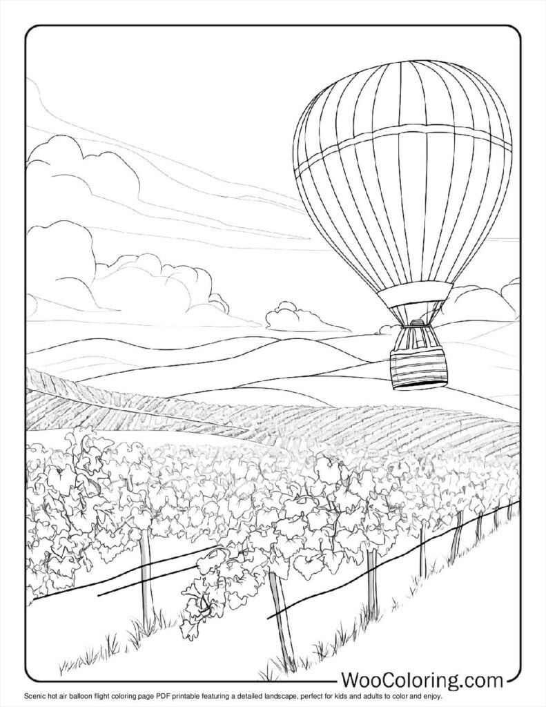 100  Hot Air Balloon coloring pages  Free PDF To Print  - 96