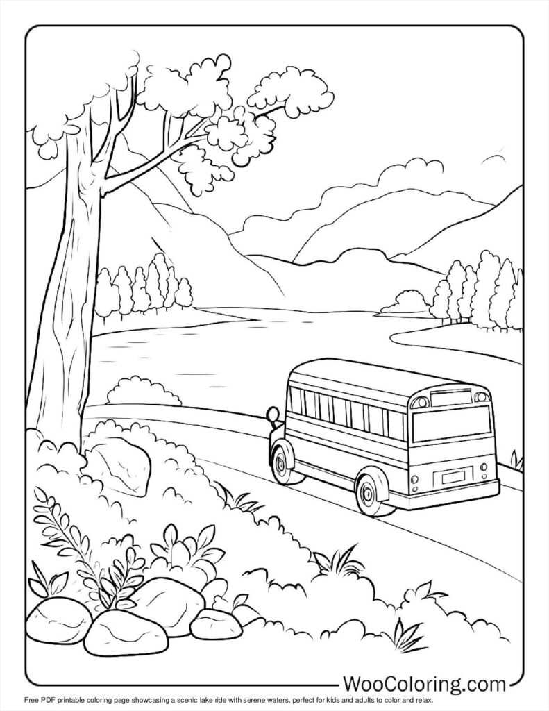 100  School Bus coloring pages  Free PDF To Print  - 7