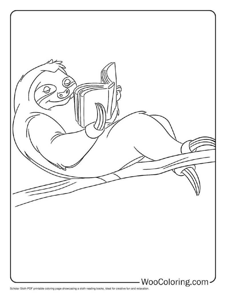100  Sloth coloring pages  Free PDF To Print  - 33