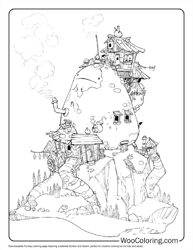 100  Fantasy coloring pages  Free PDF To Print  - 64