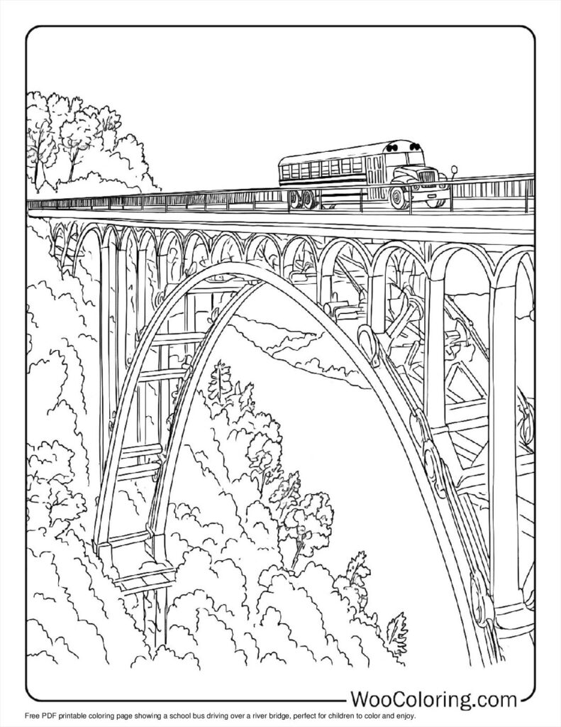 100  School Bus coloring pages  Free PDF To Print  - 9