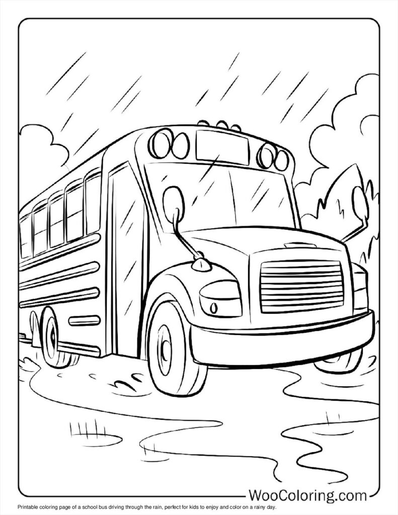 100  School Bus coloring pages  Free PDF To Print  - 1
