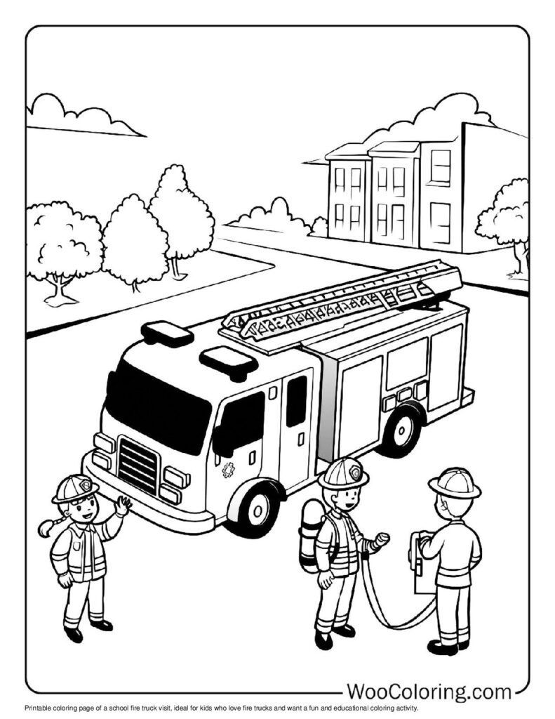 100  Fire Truck coloring pages  Free PDF To Print  - 91