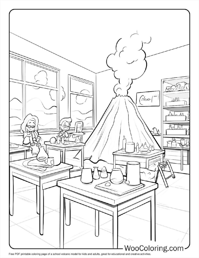100  Volcano coloring pages  Free PDF To Print  - 10