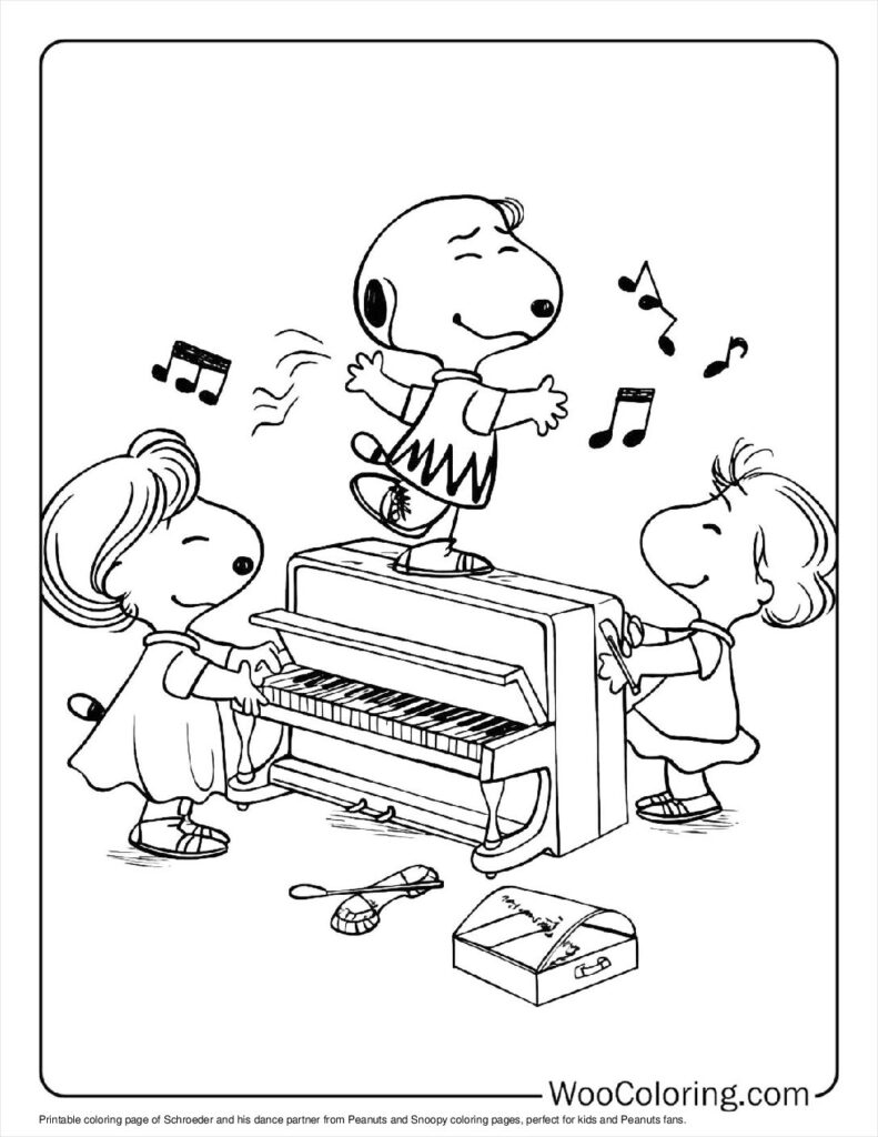 100  Peanuts   Snoopy coloring pages  Free PDF To Print  - 28
