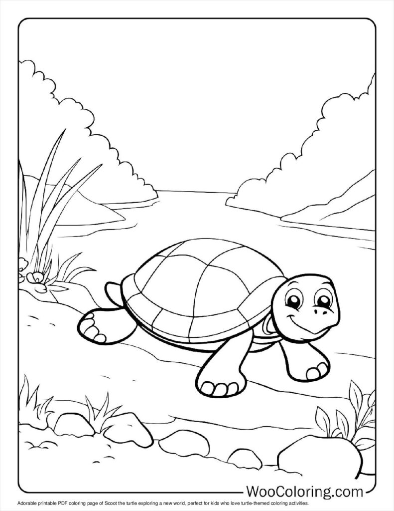 100  Turtle coloring pages  Free PDF To Print  - 31