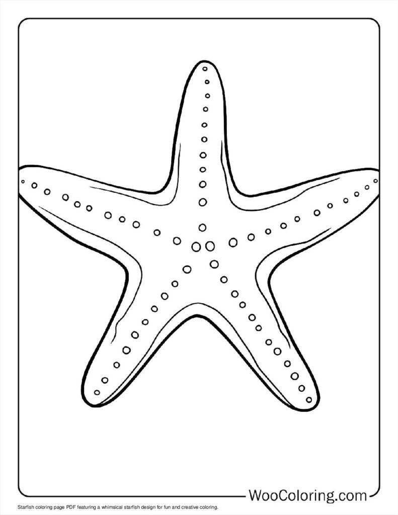 100  Starfish coloring pages  Free PDF To Print  - 32