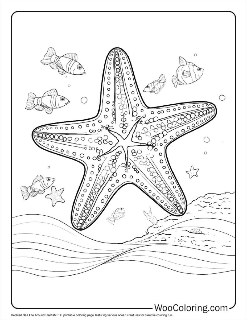 100  Starfish coloring pages  Free PDF To Print  - 52