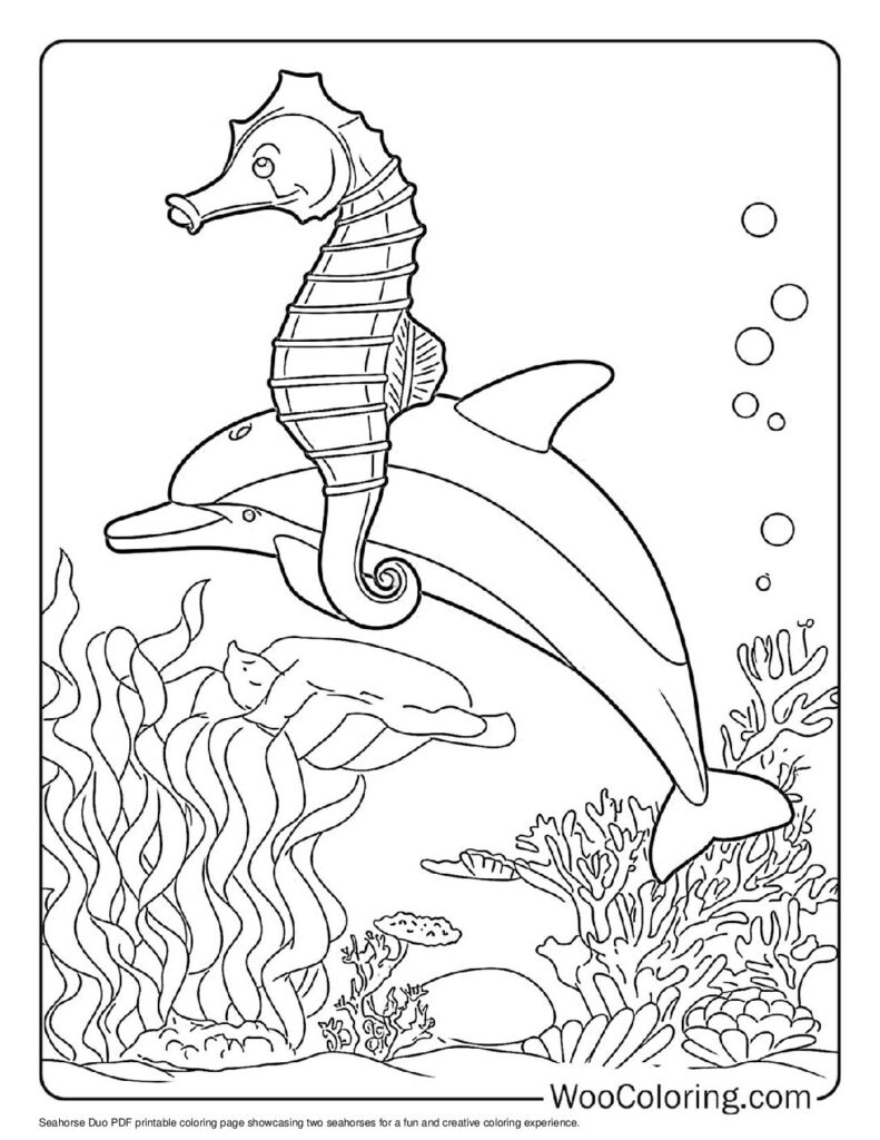 100  Seahorse coloring pages  Free PDF To Print  - 72