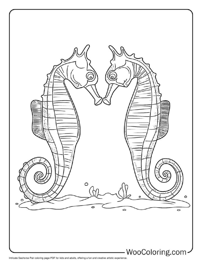 100  Seahorse coloring pages  Free PDF To Print  - 39