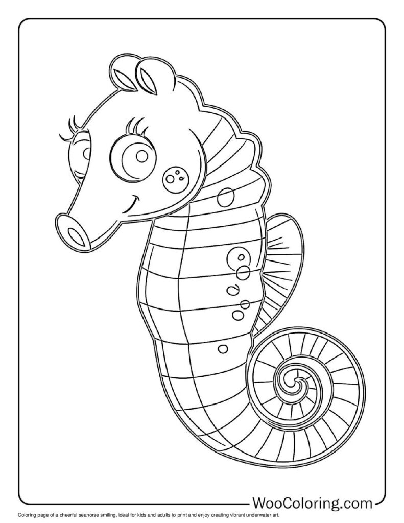 100  Seahorse coloring pages  Free PDF To Print  - 61