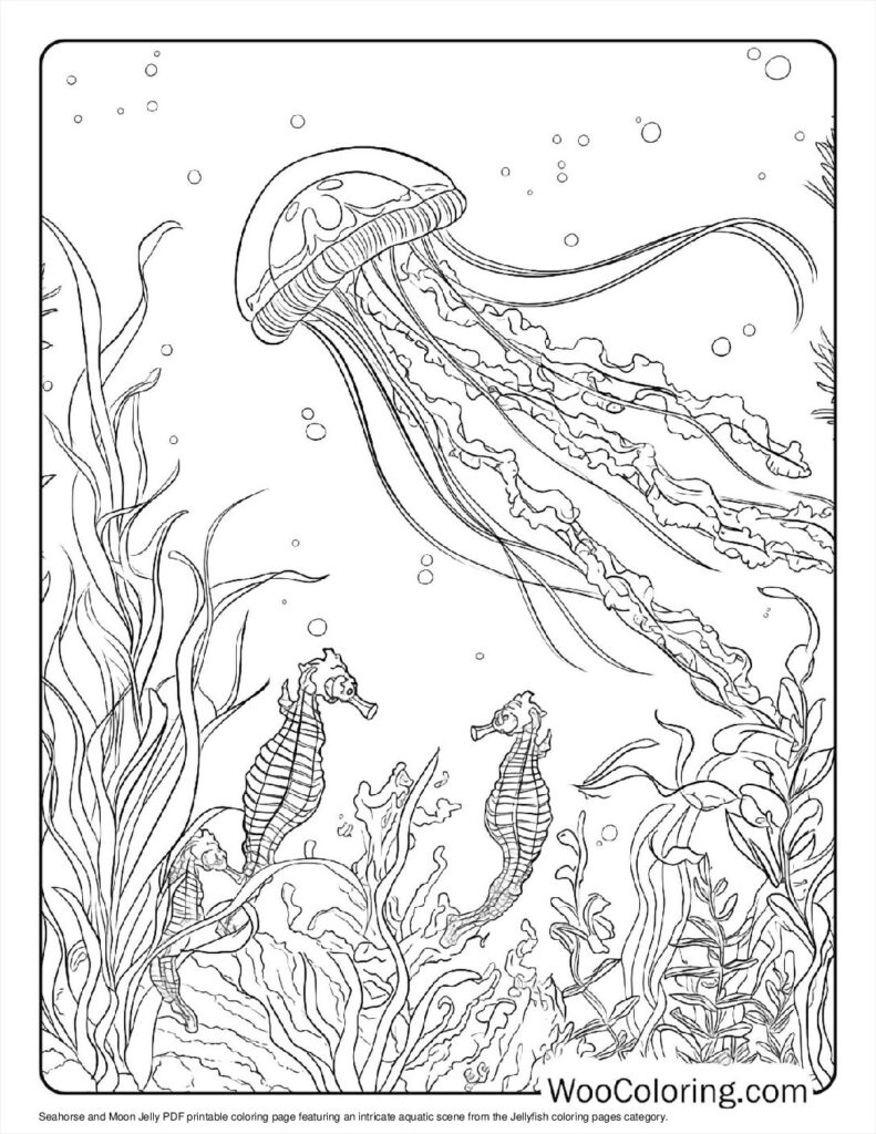 100  Jellyfish coloring pages  Free PDF To Print  - 23