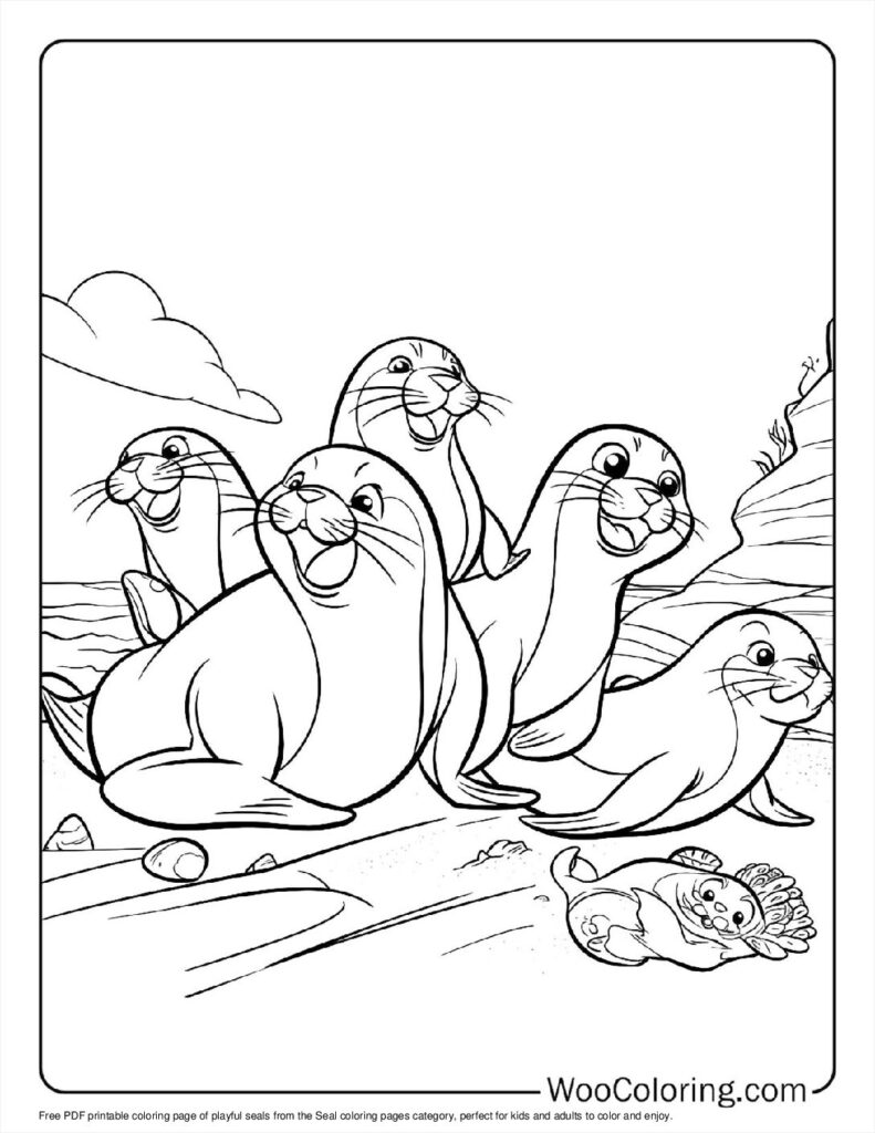 100  Seal coloring pages  Free PDF To Print  - 56