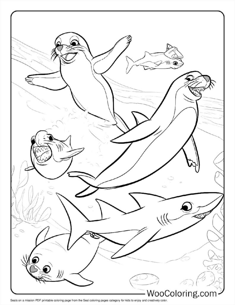 100  Seal coloring pages  Free PDF To Print  - 54