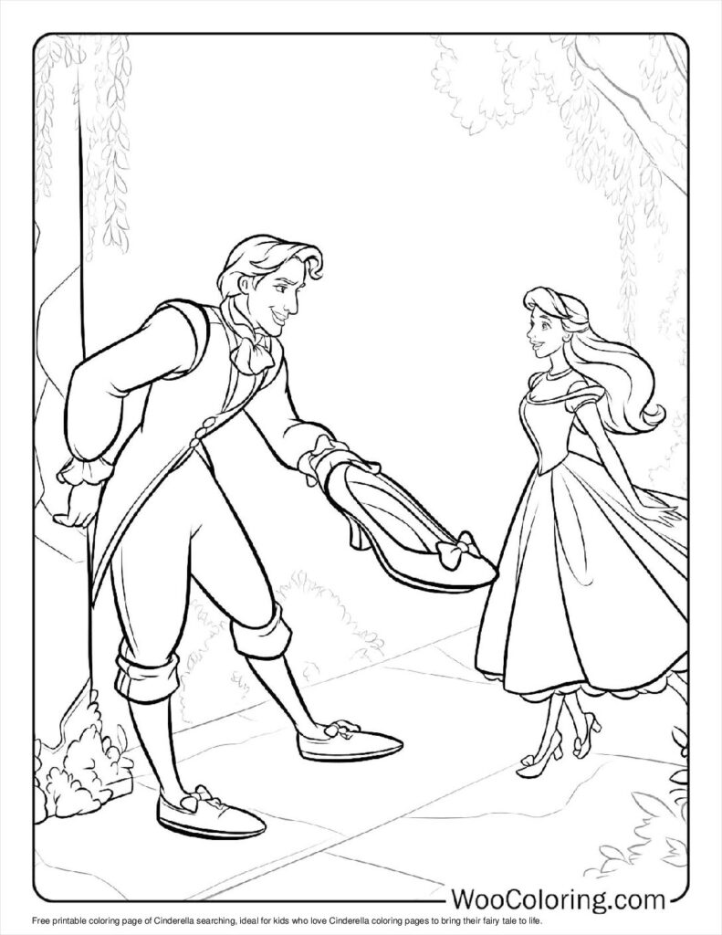 Searching for Cinderella Coloring Page