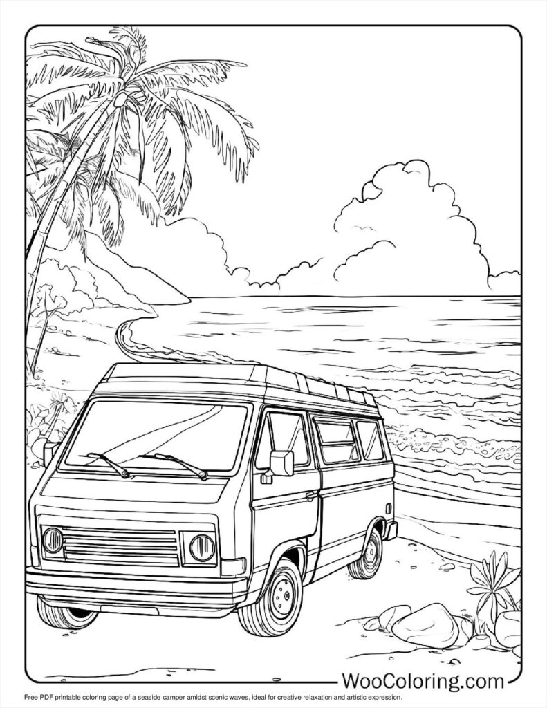 100  Camper   RV coloring pages  Free PDF To Print  - 26